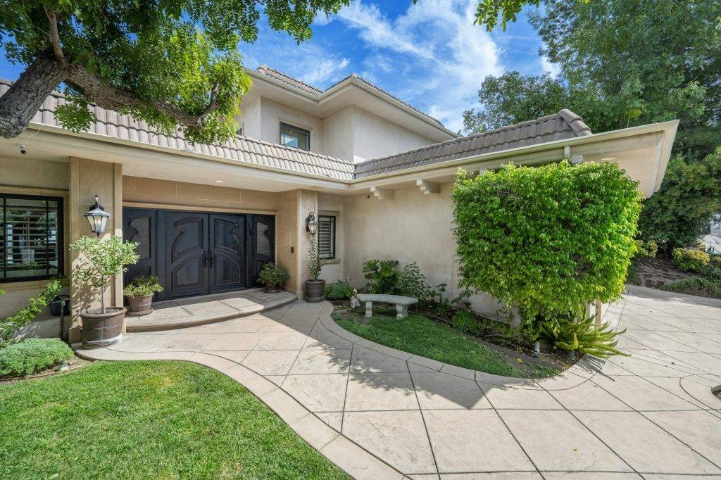 Front view of a two-story suburban home in California